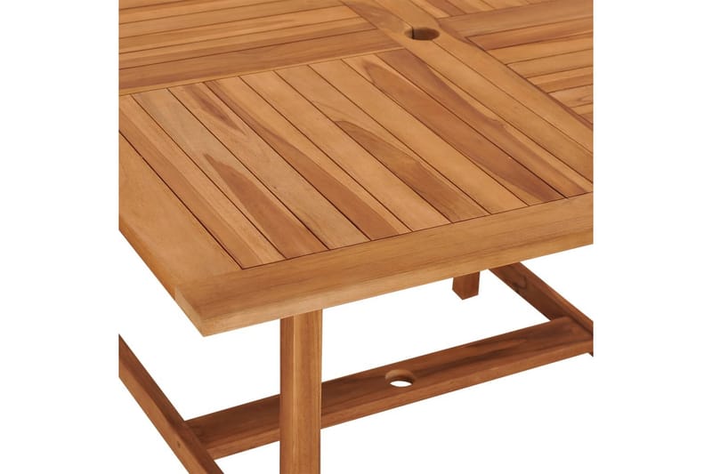 Utendørs spisebord 110x110x75 cm heltre teak - Brun - Hagemøbler - Hagebord - Spisebord ute