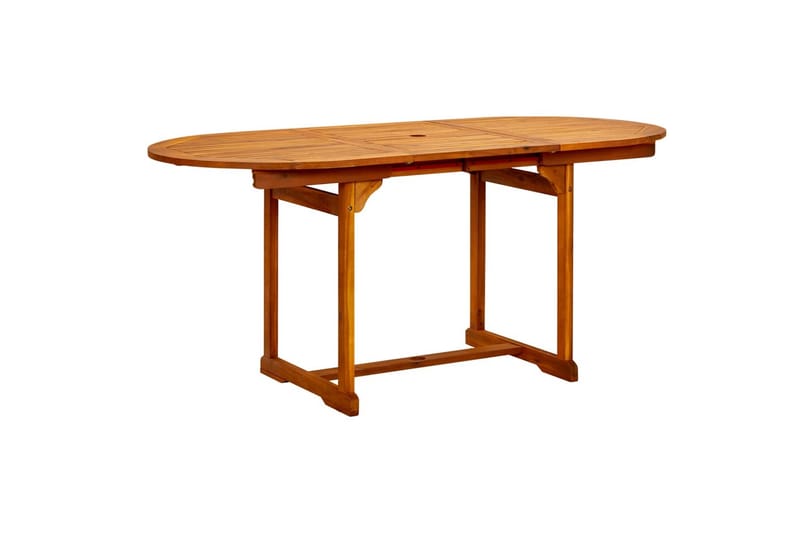 Utendørs spisebord (120-170)x80x75 cm heltre akasie - Brun - Hagemøbler - Hagebord - Spisebord ute
