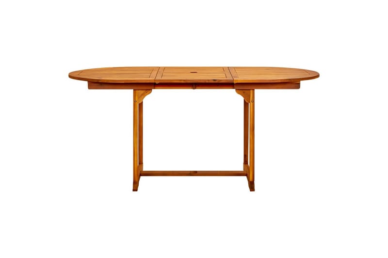 Utendørs spisebord (120-170)x80x75 cm heltre akasie - Brun - Hagemøbler - Hagebord - Spisebord ute