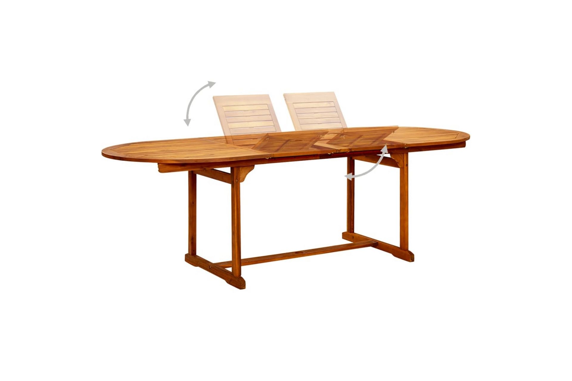 Utendørs spisebord (160-240)x100x75 cm heltre akasie - Brun - Hagemøbler - Hagebord - Spisebord ute