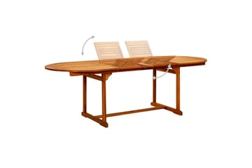 Utendørs spisebord (160-240)x100x75 cm heltre akasie - Brun - Hagemøbler - Hagebord - Spisebord ute