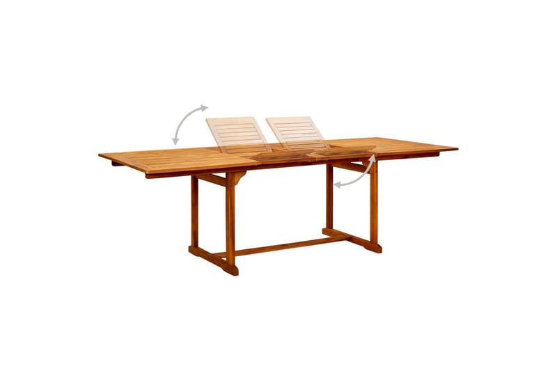 Utendørs spisebord (160-240)x100x75 cm heltre akasie - Brun - Hagemøbler - Hagebord - Spisebord ute