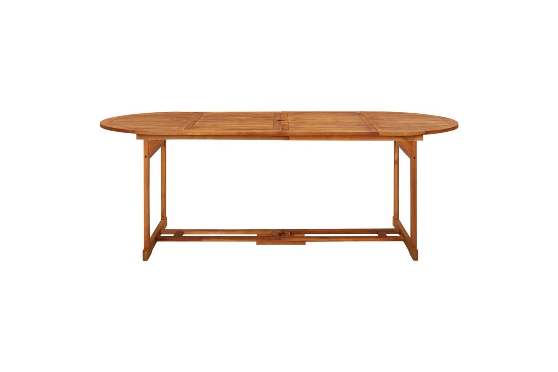 Utendørs spisebord 220x90x75 cm heltre akasie - Brun - Hagemøbler - Hagebord - Spisebord ute