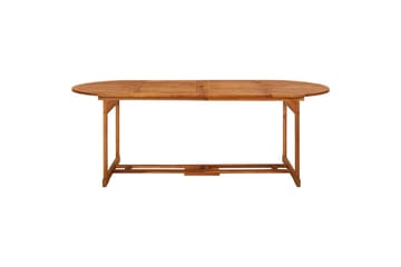 Utendørs spisebord 220x90x75 cm heltre akasie - Brun - Hagemøbler - Hagebord - Spisebord ute