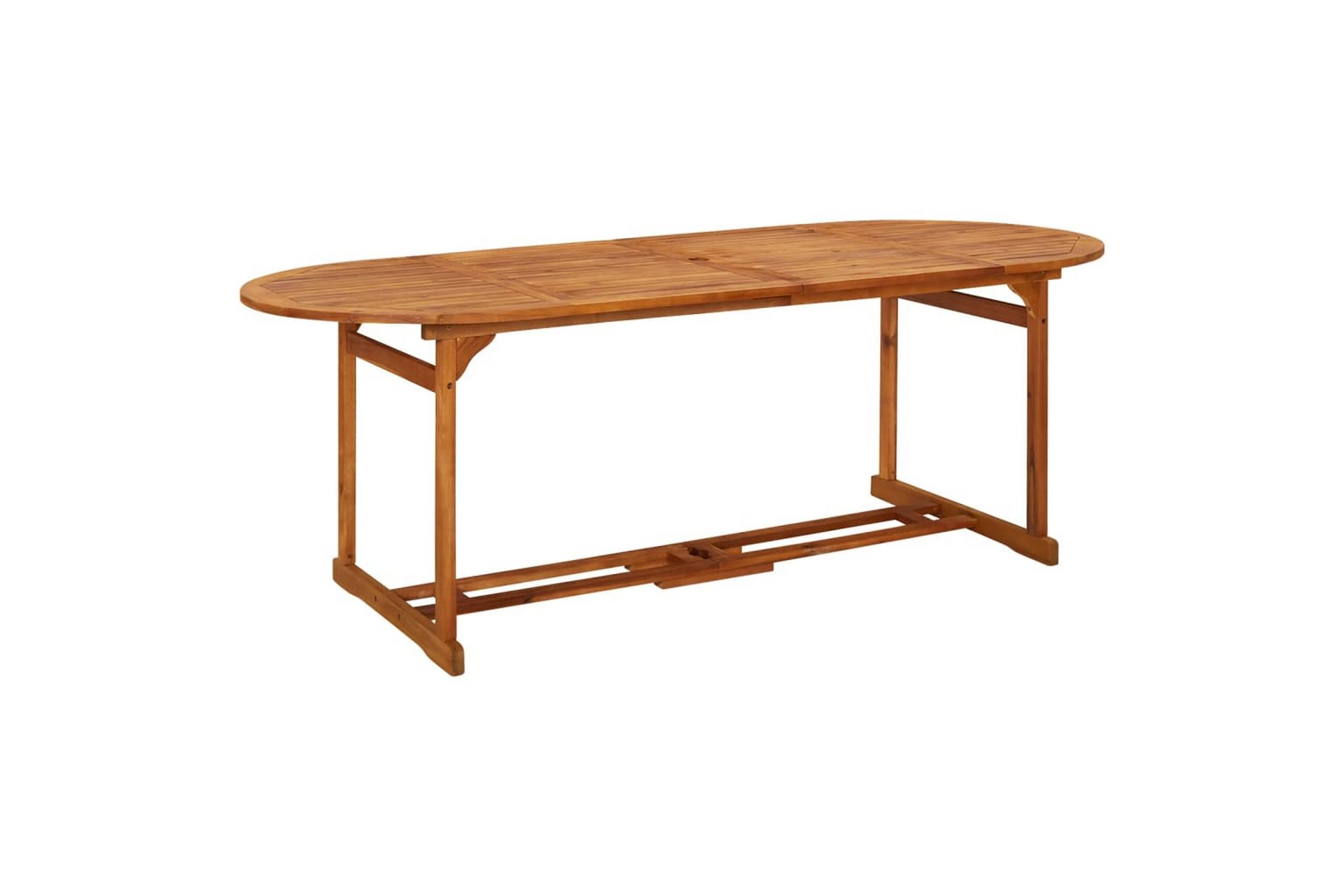 Utendørs spisebord 220x90x75 cm heltre akasie - Brun - Hagemøbler - Hagebord - Spisebord ute
