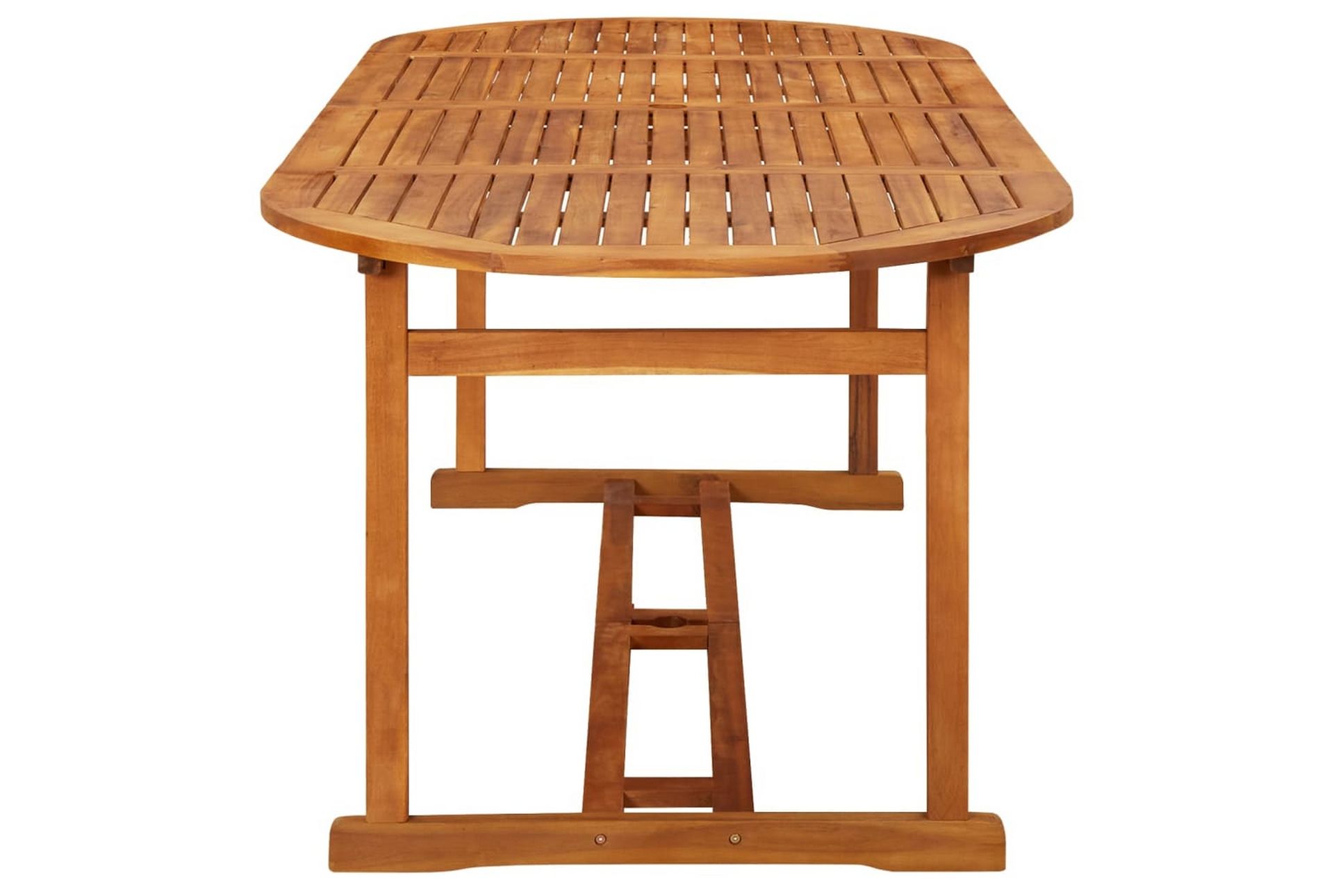 Utendørs spisebord 220x90x75 cm heltre akasie - Brun - Hagemøbler - Hagebord - Spisebord ute
