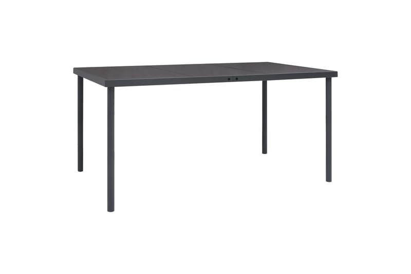 Utendørs spisebord antrasitt 150x90x74 cm stål - Antrasittgrå - Spisebord ute