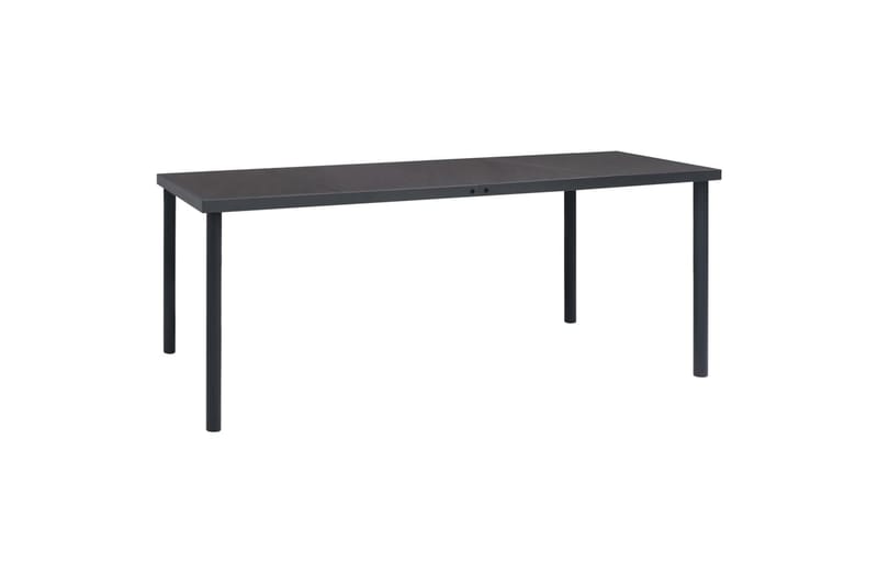 Utendørs spisebord antrasitt 190x90x74 cm stål - Antrasittgrå - Hagemøbler - Hagebord - Spisebord ute