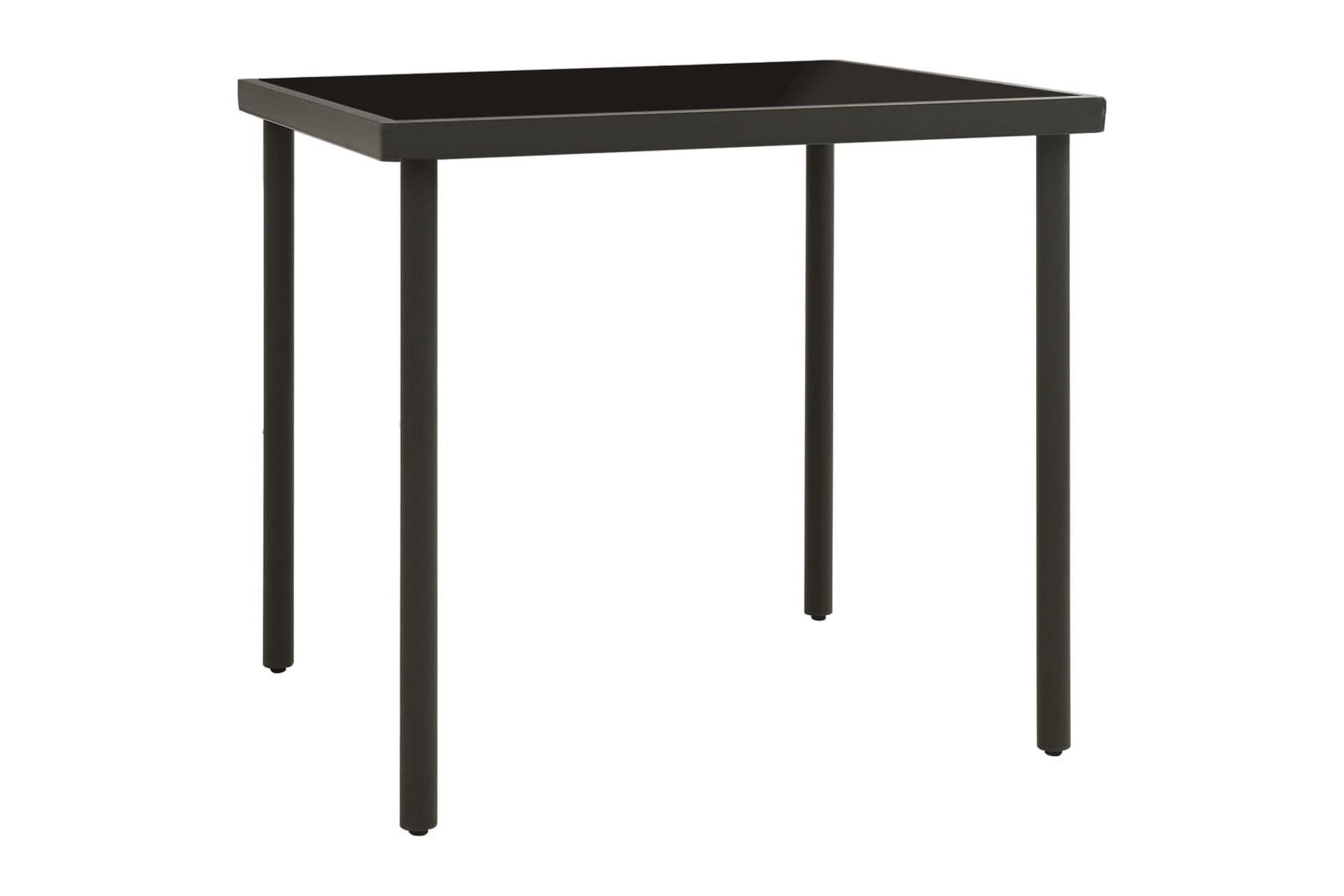 Utendørs spisebord antrasitt 80x80x72 cm glass og stål - Antrasittgrå - Hagemøbler - Hagebord - Spisebord ute