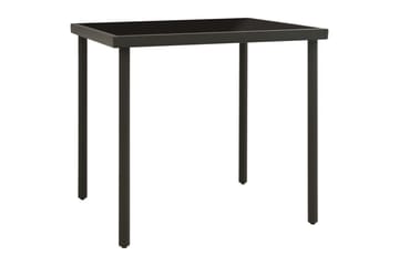 Utendørs spisebord antrasitt 80x80x72 cm glass og stål - Antrasittgrå - Hagemøbler - Hagebord - Spisebord ute