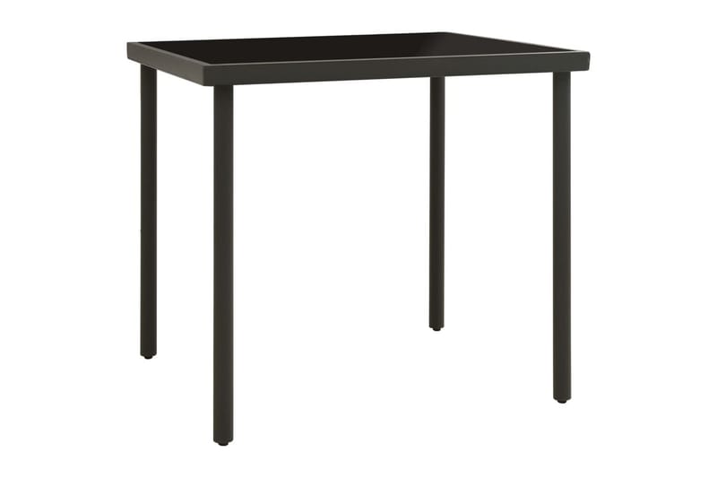 Utendørs spisebord antrasitt 80x80x72 cm glass og stål - Antrasittgrå - Hagemøbler - Hagebord - Spisebord ute