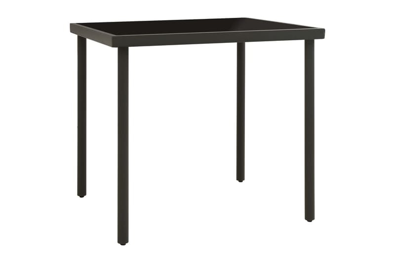 Utendørs spisebord antrasitt 80x80x72 cm glass og stål - Antrasittgrå - Spisebord ute