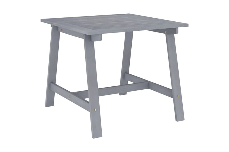 Utendørs spisebord grå 88x88x74 cm heltre akasie - Grå - Spisebord ute