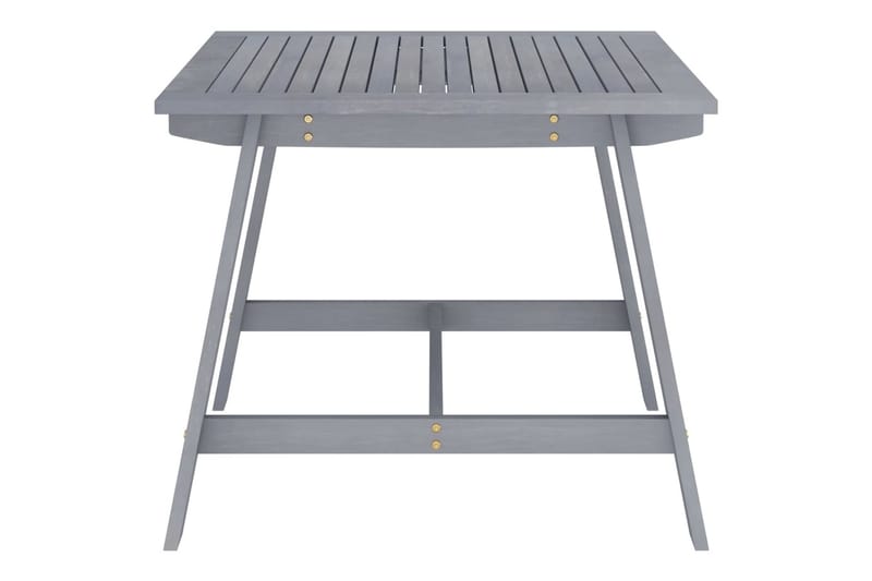 Utendørs spisebord grå 88x88x74 cm heltre akasie - Grå - Hagemøbler - Hagebord - Spisebord ute