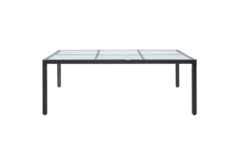 Utendørs spisebord svart 200x150x74 cm polyrotting - Hagemøbler - Hagebord - Spisebord ute