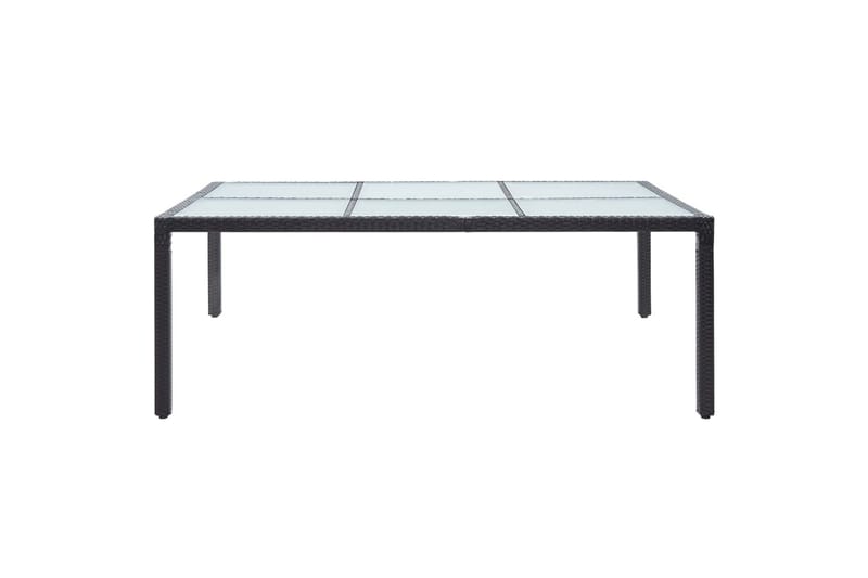 Utendørs spisebord svart 200x150x74 cm polyrotting - Spisebord ute