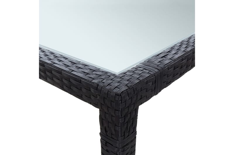 Utendørs spisebord svart 200x150x74 cm polyrotting - Hagemøbler - Hagebord - Spisebord ute