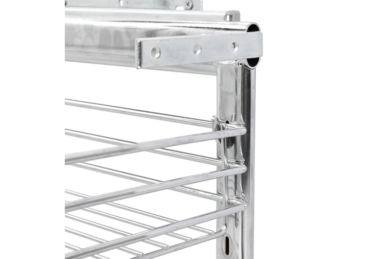 Uttrekkbare kurvskuffer 3 etasjer 47x35x56 cm - Silver - Hagemøbler - Hagebord - Spisebord ute