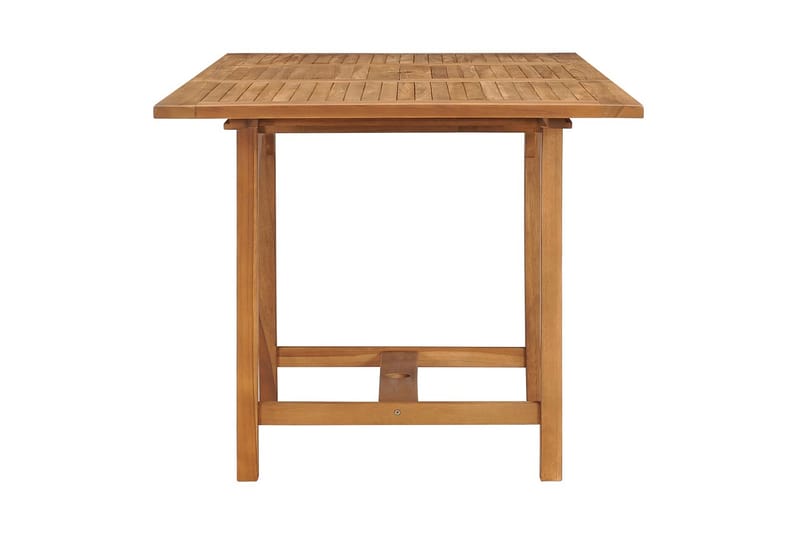 Uttrekkbart hagebord (110-160)x80x75 cm heltre teak - Brun - Hagemøbler - Hagebord - Spisebord ute