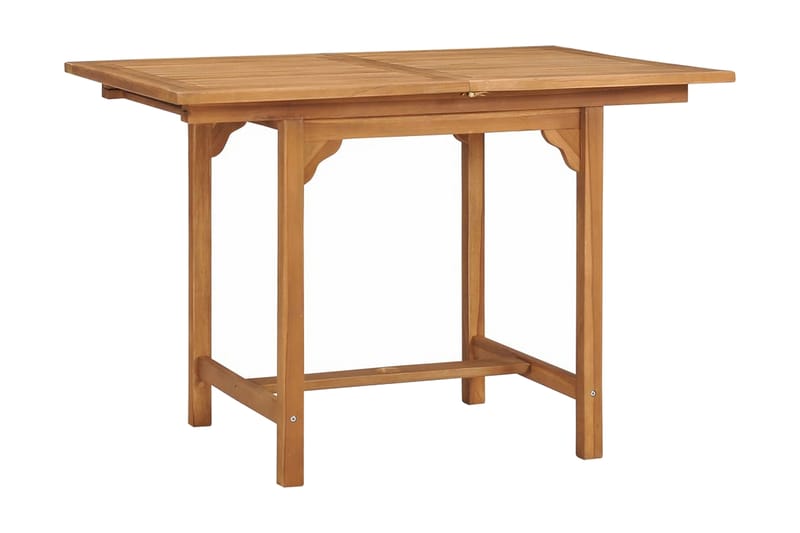 Uttrekkbart hagebord (110-160)x80x75 cm heltre teak - Brun - Hagemøbler - Hagebord - Spisebord ute