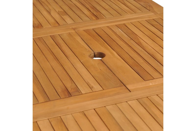 Uttrekkbart hagebord (110-160)x80x75 cm heltre teak - Brun - Hagemøbler - Hagebord - Spisebord ute