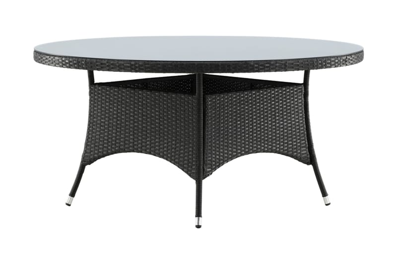 Volta Spisebord Rundt Ø150 cm Svart - Venture Home - Hagemøbler - Hagebord - Spisebord ute