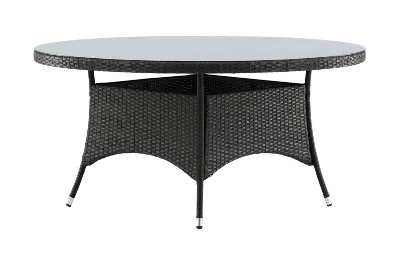 Volta Spisebord Rundt Ø150 cm Svart - Venture Home - Hagemøbler - Hagebord - Spisebord ute