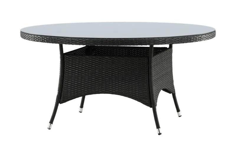 Volta Spisebord Rundt Ø150 cm Svart - Venture Home - Hagemøbler - Hagebord - Spisebord ute