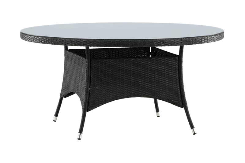 Volta Spisebord Rundt Ø150 cm Svart - Venture Home - Hagemøbler - Hagebord - Spisebord ute