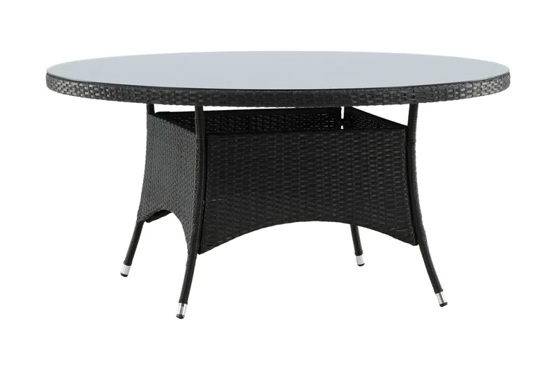Volta Spisebord Rundt Ø150 cm Svart - Venture Home - Hagemøbler - Hagebord - Spisebord ute