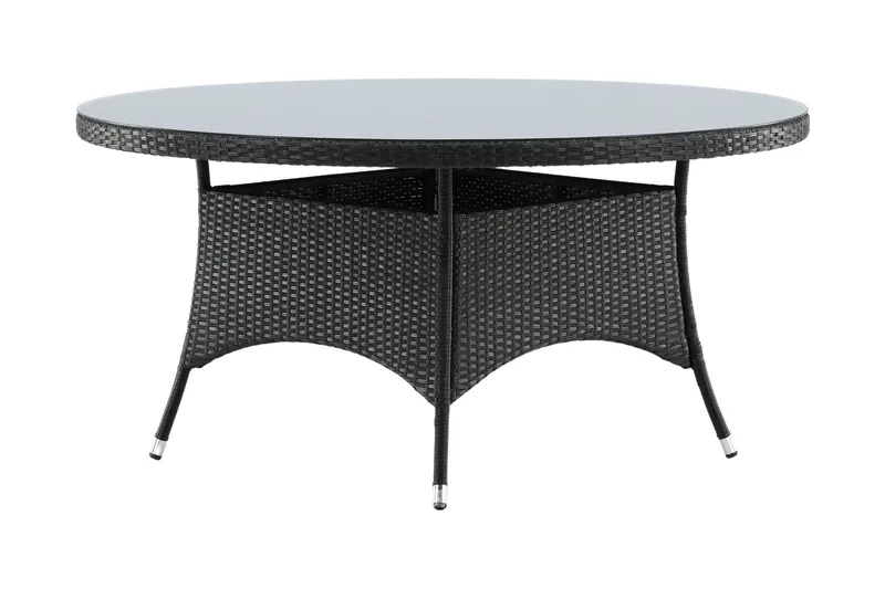 Volta Spisebord Rundt Ø150 cm Svart - Venture Home - Hagemøbler - Hagebord - Spisebord ute