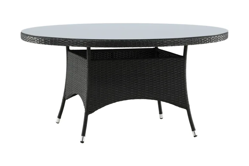 Volta Spisebord Rundt Ø150 cm Svart - Venture Home - Hagemøbler - Hagebord - Spisebord ute