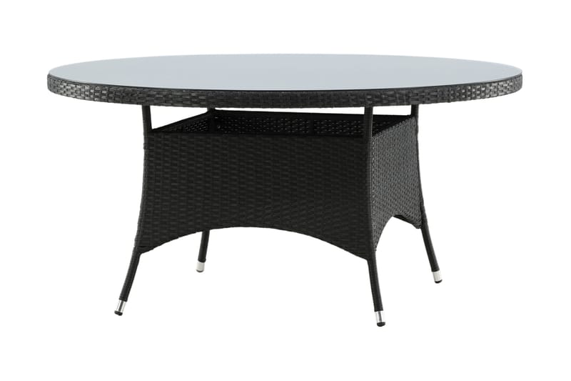 Volta Spisebord Rundt Ø150 cm Svart - Venture Home - Hagemøbler - Hagebord - Spisebord ute