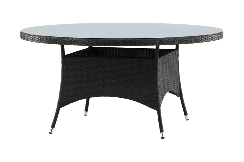 Volta Spisebord Rundt Ø150 cm Svart - Venture Home - Hagemøbler - Hagebord - Spisebord ute