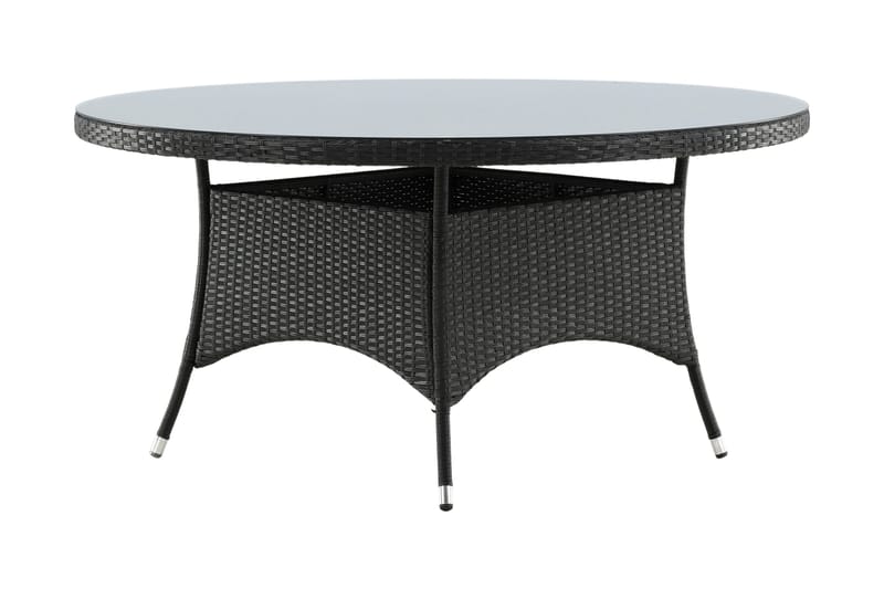 Volta Spisebord Rundt Ø150 cm Svart - Venture Home - Hagemøbler - Hagebord - Spisebord ute