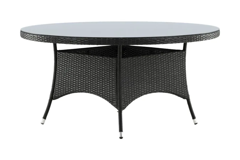Volta Spisebord Rundt Ø150 cm Svart - Venture Home - Hagemøbler - Hagebord - Spisebord ute
