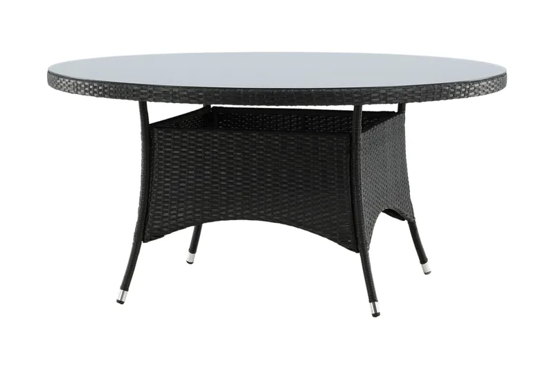 Volta Spisebord Rundt Ø150 cm Svart - Venture Home - Hagemøbler - Hagebord - Spisebord ute