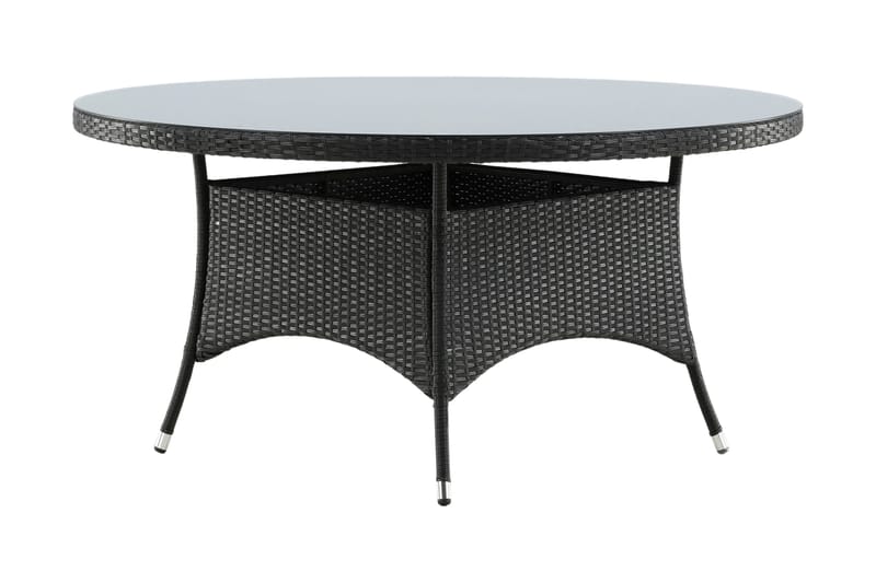 Volta Spisebord Rundt Ø150 cm Svart - Venture Home - Hagemøbler - Hagebord - Spisebord ute