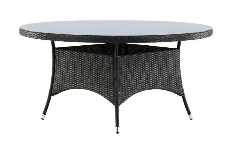 Volta Spisebord Rundt Ø150 cm Svart - Venture Home - Hagemøbler - Hagebord - Spisebord ute