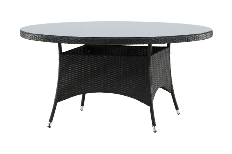 Volta Spisebord Rundt Ø150 cm Svart - Venture Home - Hagemøbler - Hagebord - Spisebord ute