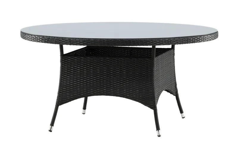 Volta Spisebord Rundt Ø150 cm Svart - Venture Home - Hagemøbler - Hagebord - Spisebord ute