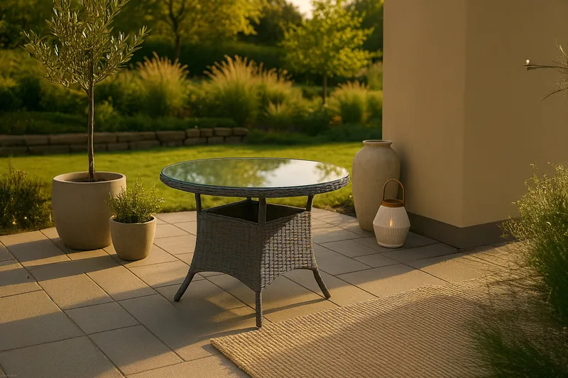 Volta Spisebord Rundt Ø90 cm, Beige/Grå