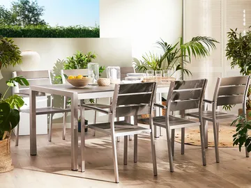 Spisebord Vernio 180 cm - Grå - Hagemøbler - Hagebord - Spisebord ute