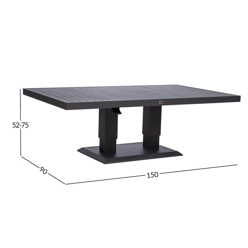 Table HOME4YOU - Mørkegrå - Hagemøbler - Hagebord - Spisebord ute