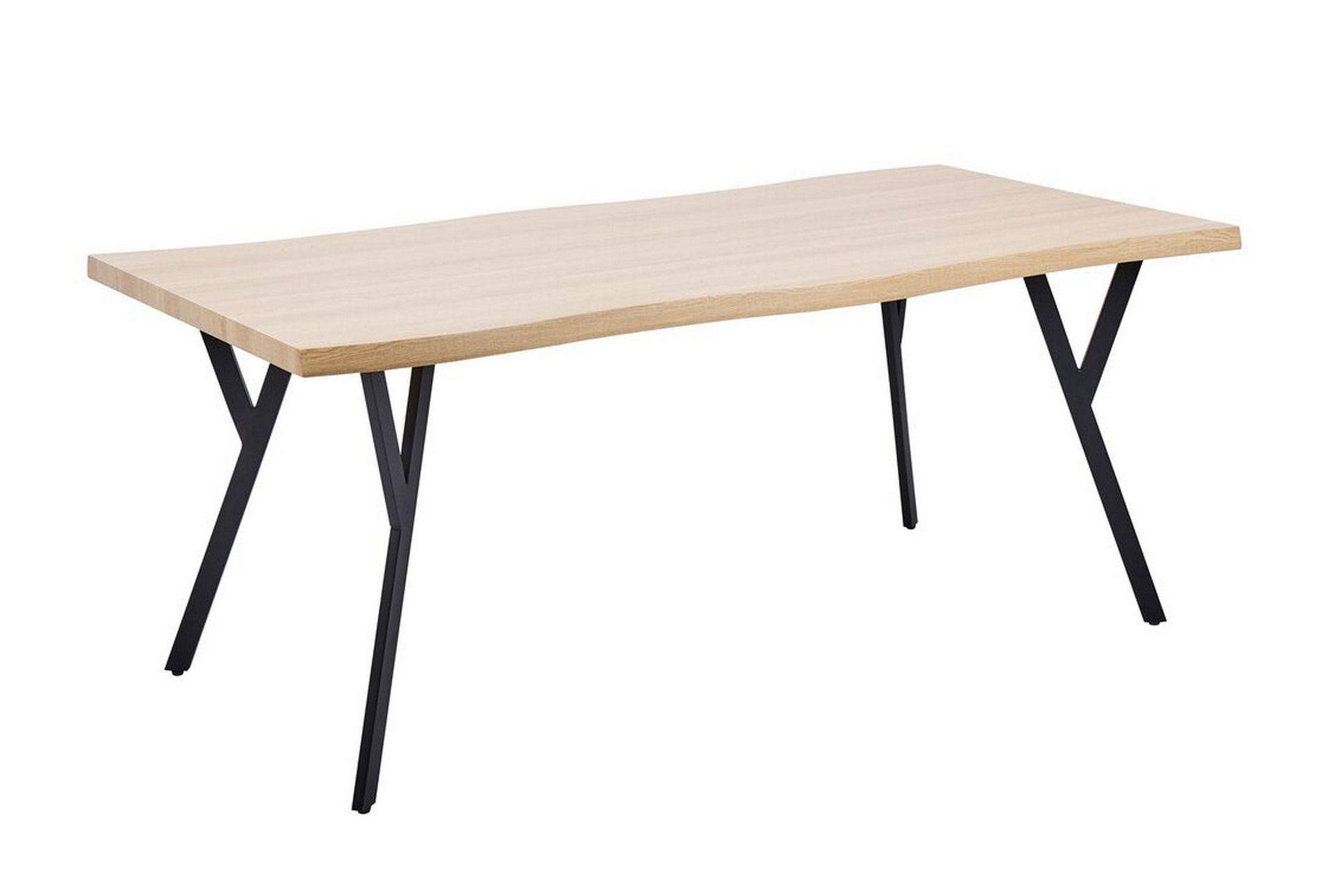 Tiggiano Spisebord 180x90 cm - Lys Brun/Sort