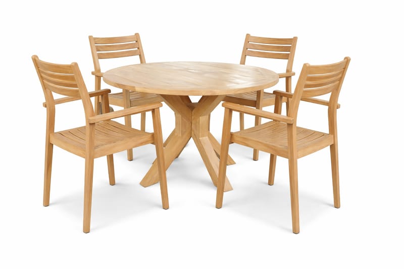 Toscana Bord Ø140 cm - Tre - Hagemøbler - Hagebord - Spisebord ute