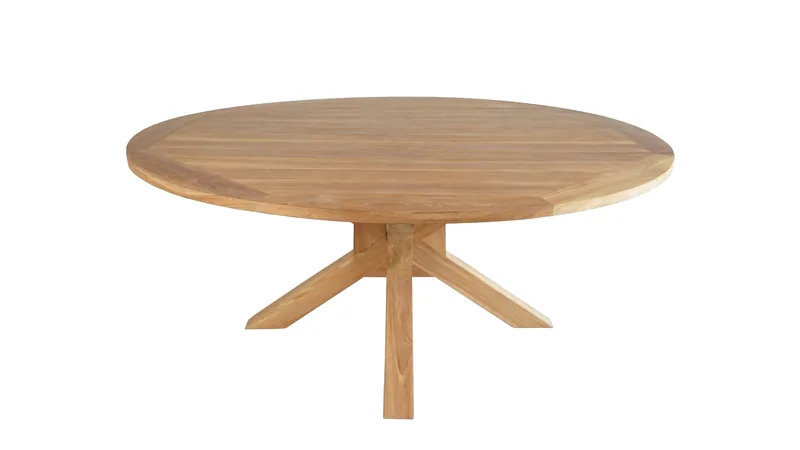 Toscana Utebord Ø180 cm - Naturlig Farget - Hagemøbler - Hagebord - Spisebord ute