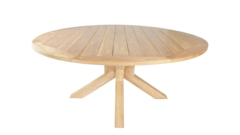 Toscana Utebord Ø180 cm - Naturlig Farget - Hagemøbler - Hagebord - Spisebord ute