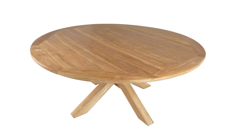 Toscana Utebord Ø180 cm - Naturlig Farget - Hagemøbler - Hagebord - Spisebord ute