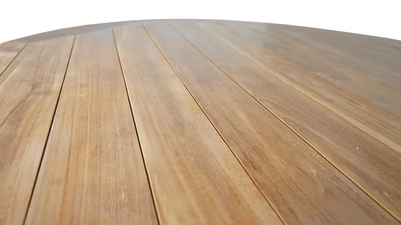 Toscana Utebord Ø180 cm - Naturlig Farget - Hagemøbler - Hagebord - Spisebord ute